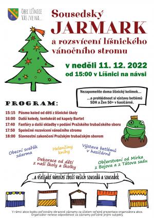 Škola a školka na rozsvícení vánočního stromu v Líšnici 1